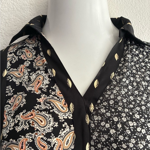 Umgee Sheer Mixed Prints Tunic Dress S - Picture 10 of 14